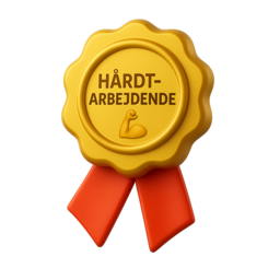Hårdtarbejdende badge